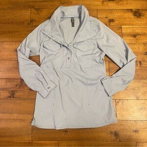 Mountain Hardwear Citypass Popover Womens Medium Button Front UPF 30 Sun Protect